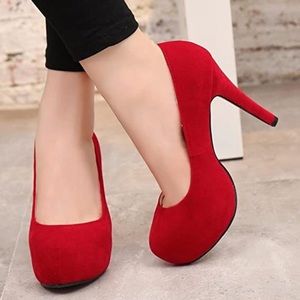 Red Velvet Pumps